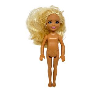 2010 Barbie Club Chelsea Doll Nude Blonde Hair Blue Eyes Mattel